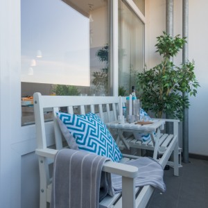 gemütlicher Balkon mit ...