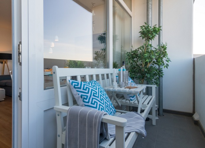 gemütlicher Balkon mit ...