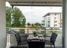 Balkon mit dem Blick ...