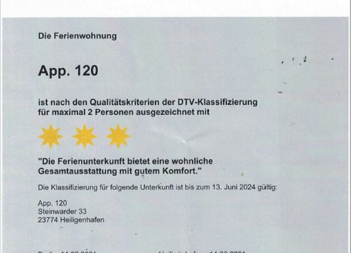 Strandhuus, Wohnung 120 'Wellenreiter'