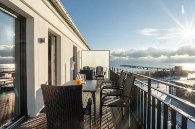 sonnige Dachterrasse