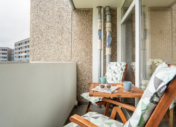 gemütlicher Balkon mit ...