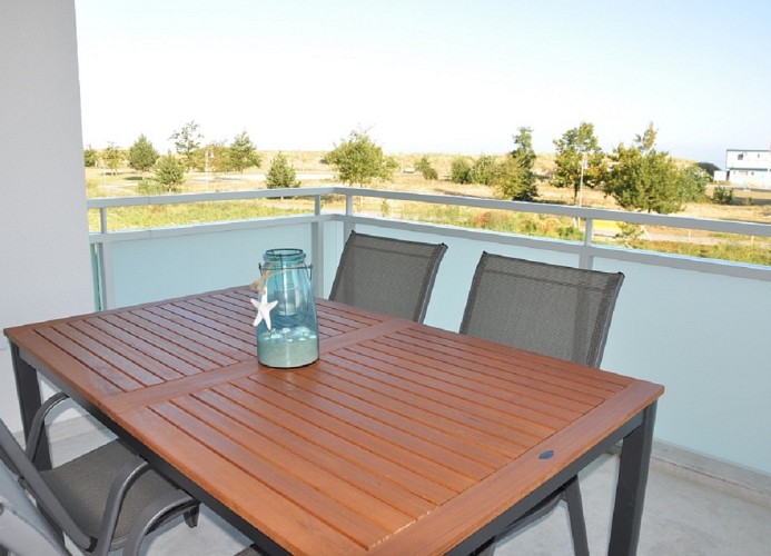 Balkon mit Blick zur Ostsee
