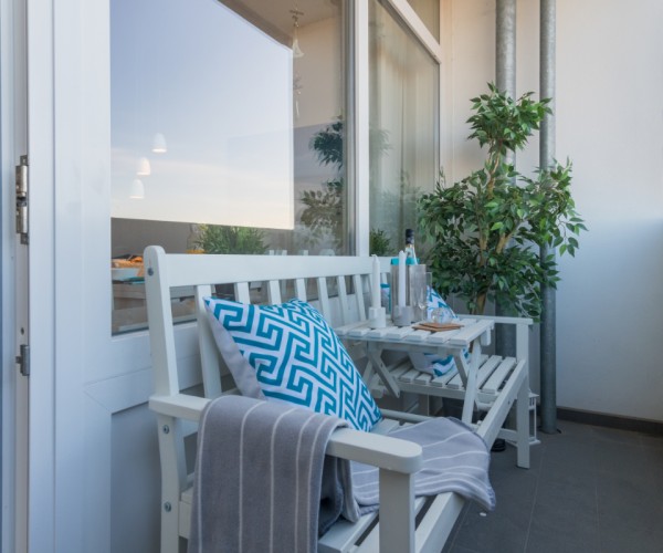 gemütlicher Balkon mit ...